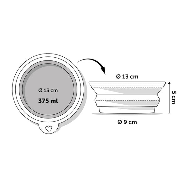 2in1 Reisebecher Trinka Flamingo für Hunde - 6