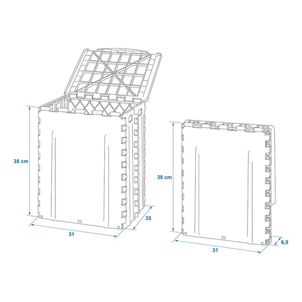 Abfalleimer ProPlus 35 l faltbar grau - 3