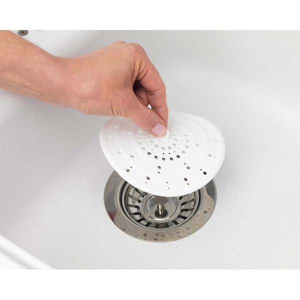 Abfluss-Sieb WENKO aus Silikon – Weiß, 12 cm - 5