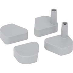 Abschlusskappen PVC grau - 4 Stück