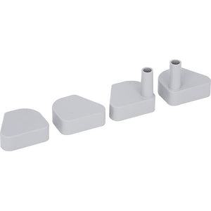 Abschlusskappen PVC grau - 4 Stück - 2