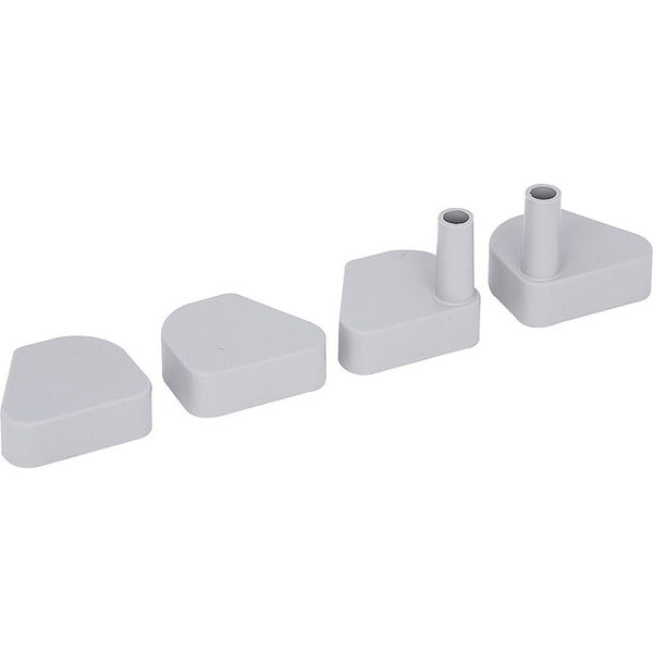 Abschlusskappen PVC grau - 4 Stück - 2