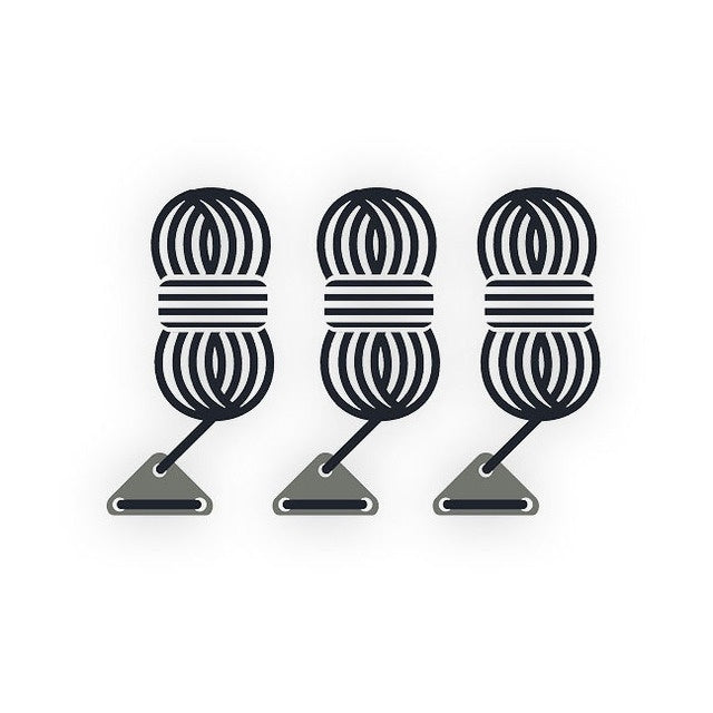 Abspannleine BENT – 3 Stück schwarz