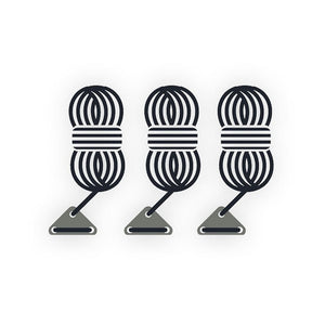 Abspannleine BENT – 3 Stück schwarz - 2