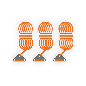 Abspannleine BENT 3er-Set – 350 cm, orange - 2