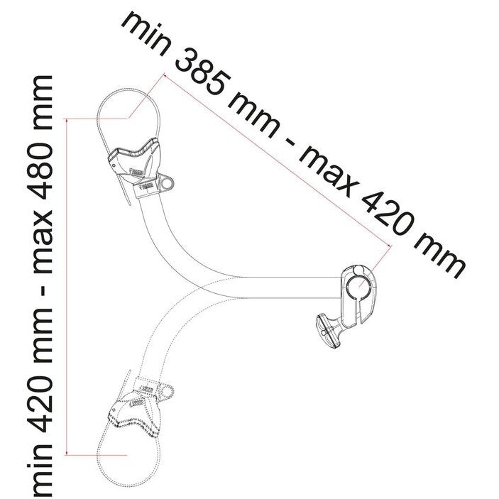 Abstandshalter Bike Block FIAMMA Pro S3 tiefschwarz