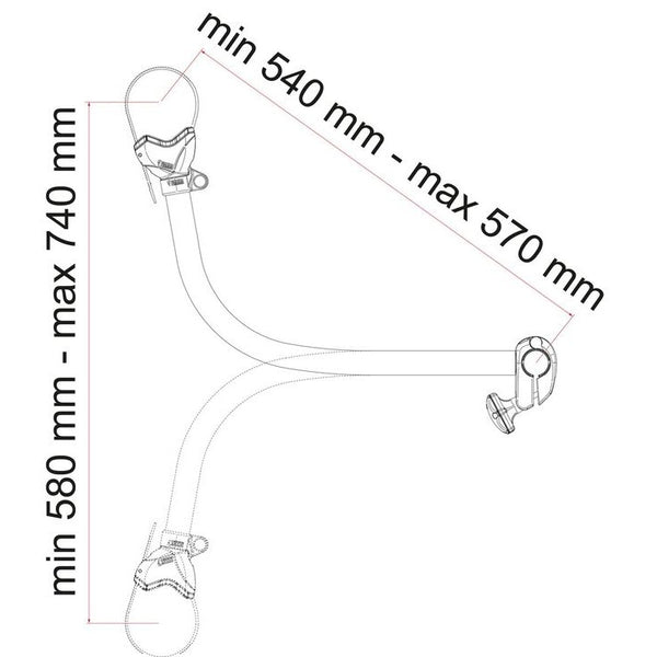 Abstandshalter Bike Block FIAMMA Pro S4 schwarz