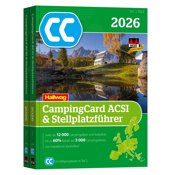 ACSI CampingCard & Stellplatzführer 2026 mit Ermäßigungskarte DE/FR