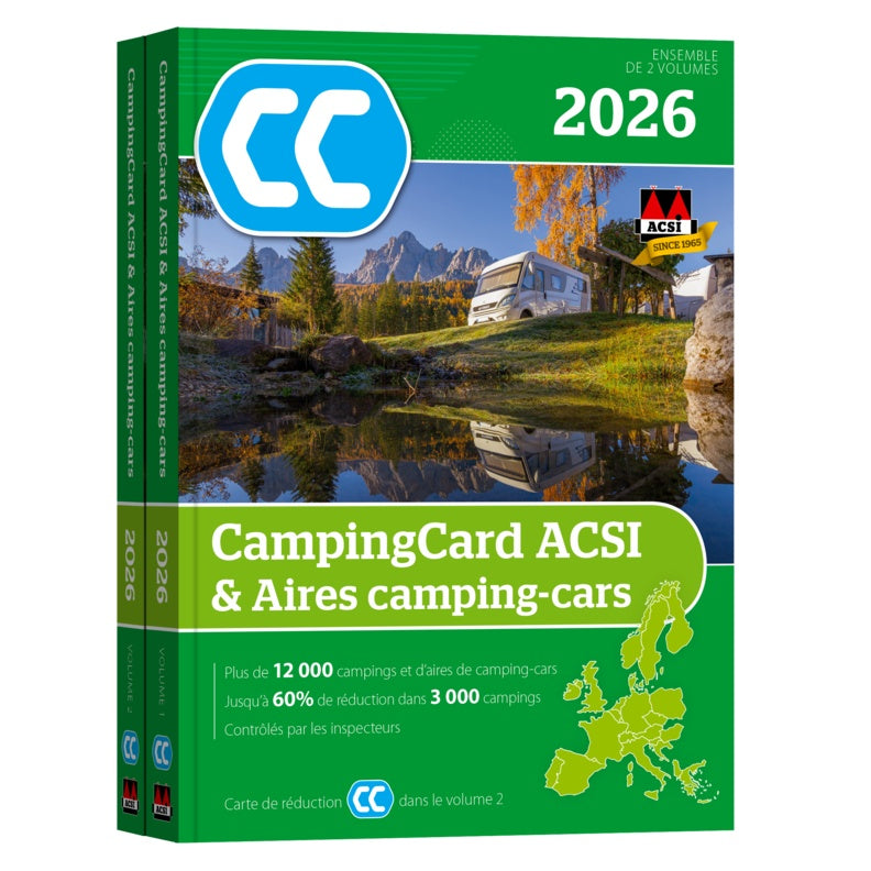 ACSI CampingCard & Stellplatzführer 2026 mit Ermäßigungskarte DE/FR