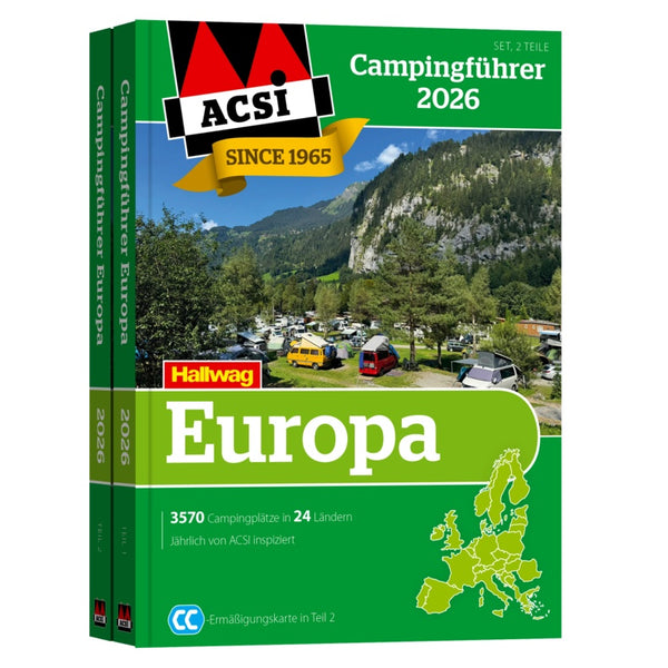 ACSI Campingführer 2026 Europa und Deutschland 7500 Plätze inkl Karte