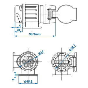 Adapter 13-pol auf 7-pol – ProPlus (schwarz) - 7