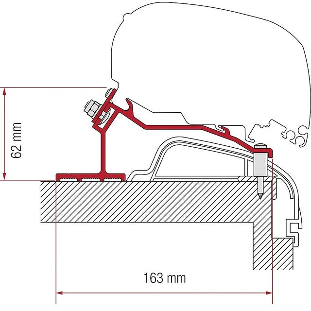 Adapter Fiamma 4-tlg. für Hobby Premium & Ontour