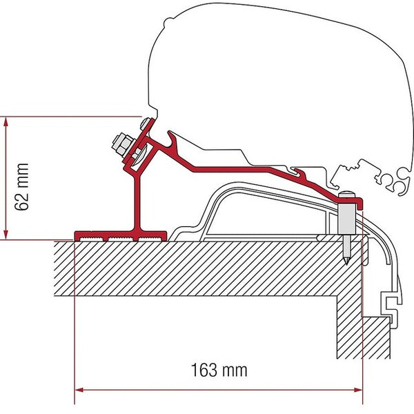 Adapter Fiamma 4-tlg. für Hobby Premium & Ontour