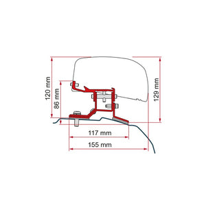 Adapter Fiamma Ford Custom L1 2-tlg. für F40van