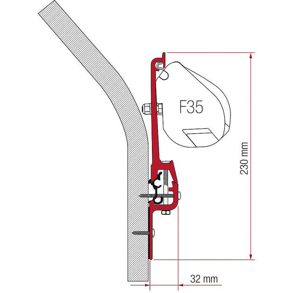 Adapter Fiamma für EribaTouring F352 Halterungen