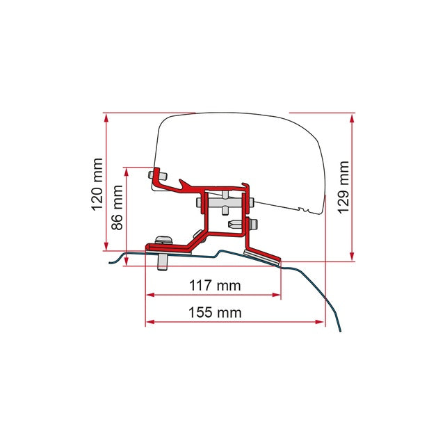 Adapter Fiamma für Ford Custom L2 ab 2012