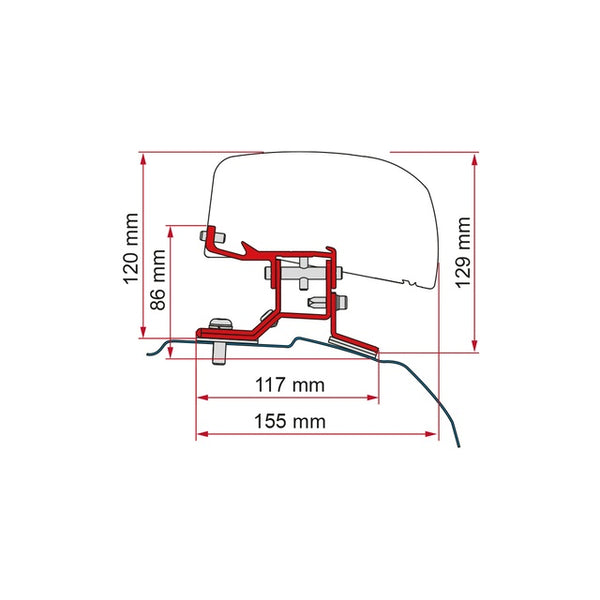 Adapter Fiamma für Ford Custom L2 ab 2012
