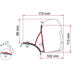 Adapter für Markise F45 Kit Trafic/Vivaro