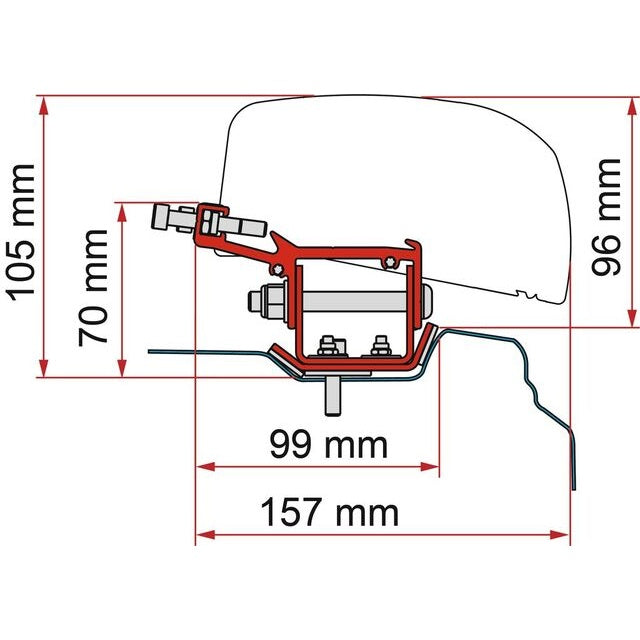 Adapter für Renault Trafic L2 F40van - 2-teilig