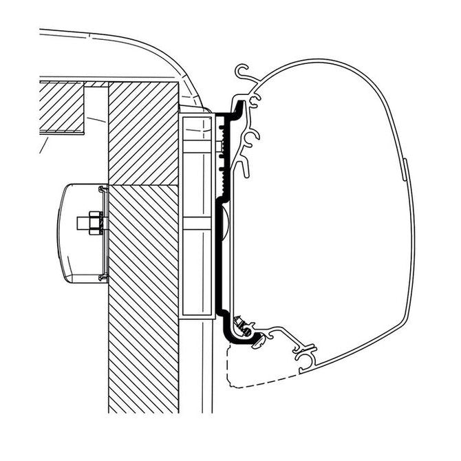 Adapter Thule für Carado Sunlight Wandmontage