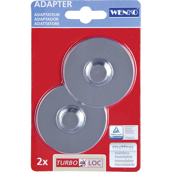Adapter WENKO TURBO-LOC® Chrom Halterung