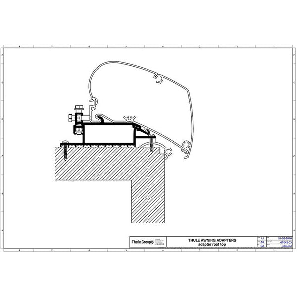 Adapterkit Dachmarkise Thule Omnistor 4-teilig
