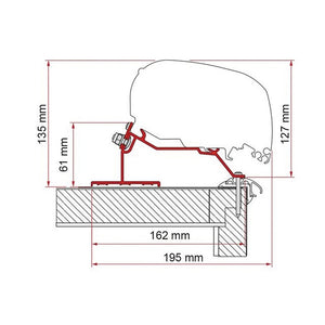 Adapterkit FIAMMA 3-tlg. Caravan Dach