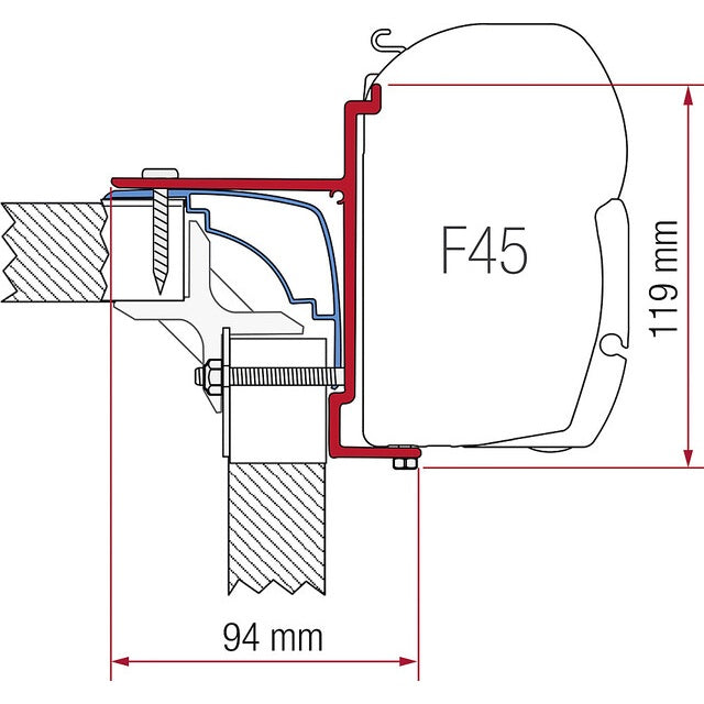 Adapterkit FIAMMA F45 S/L für Bürstner/Laika