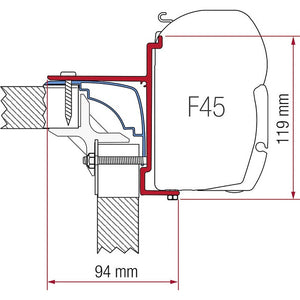 Adapterkit FIAMMA F45 S/L für Bürstner/Laika