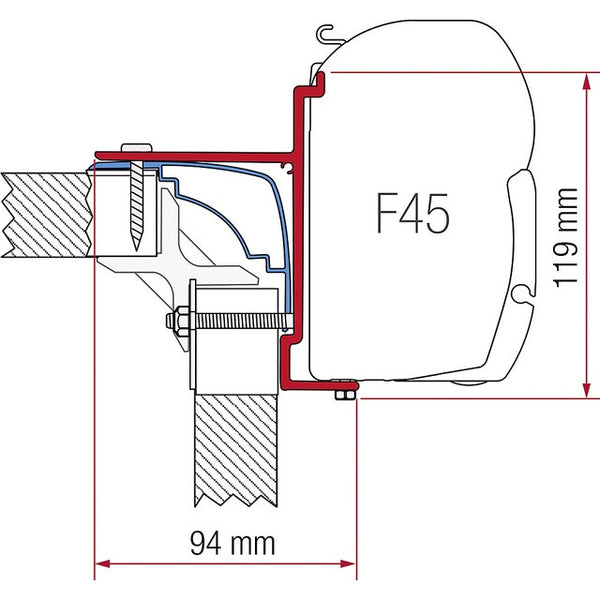 Adapterkit FIAMMA F45 S/L für Bürstner/Laika