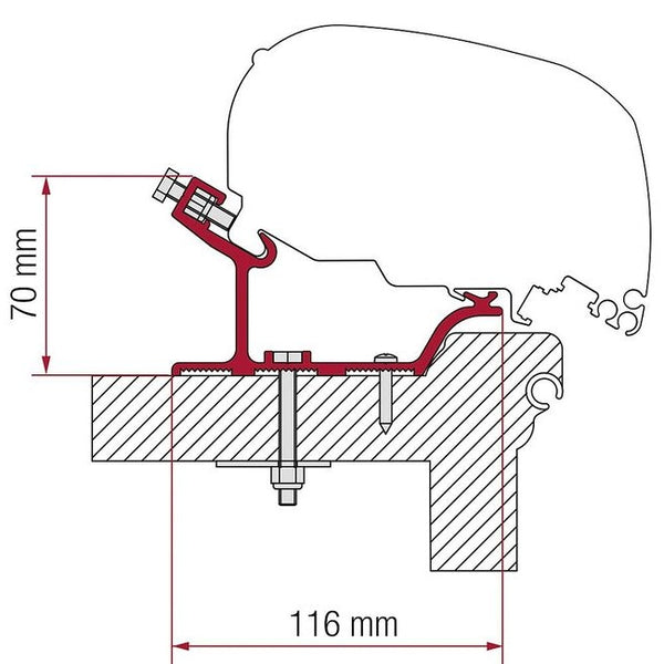 Adapterkit FIAMMA für F5 S / F 65 L - 4 Teile