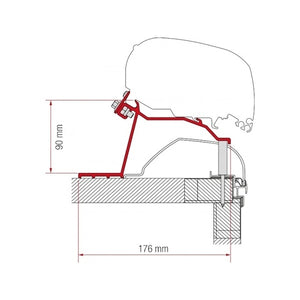 Adapterkit FIAMMA für Hobby Caravan 2014 - 2 Halter