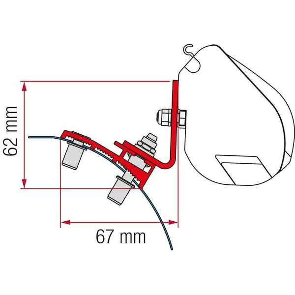Adapterkit FIAMMA für PSA F35 ab 2016 2tlg.