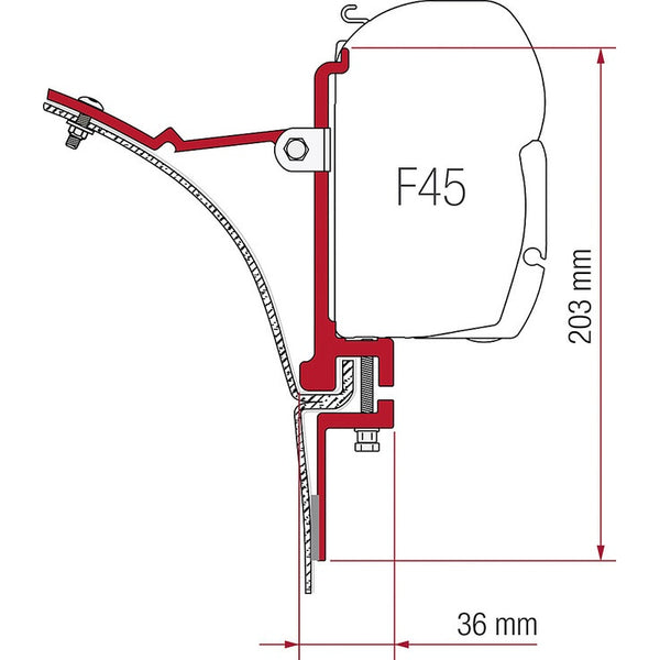 Adapterkit für Fiamma F45 S/L Markise bis 3,5 m