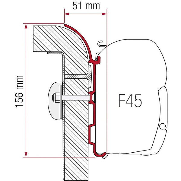Adapterkit für Fiamma F45S/F45L - 3-teilig