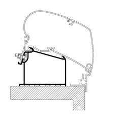 Adapterschiene THULE 4-tlg. für Omnistor Dachmarkisen