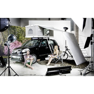 AirPass Sonnensegel für SUV-Dachzelt – grau, bis 220 cm