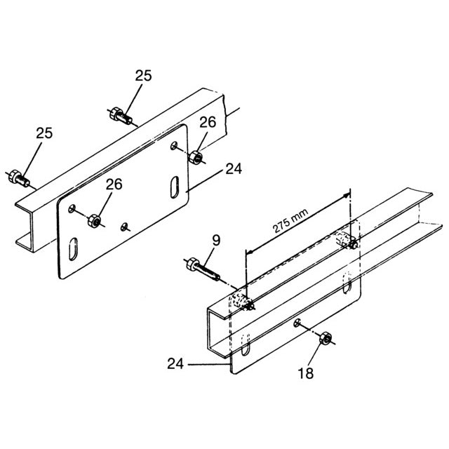 AL-KO Ersatzradhalter Nachrüstsatz EH2