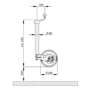 AL-KO Premium Stützrad 48 mm – Feder & Radlast - 10