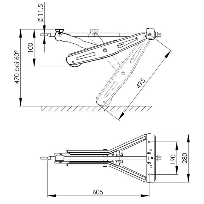 AL-KO Steckstütze Plus 1.000 kg – kurz