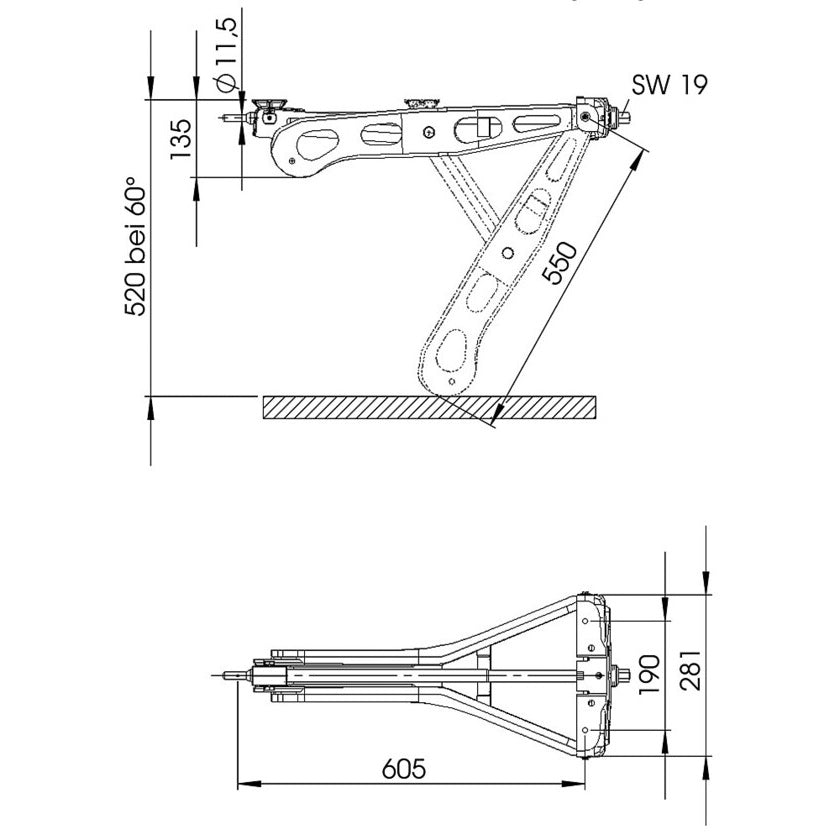 AL-KO Steckstütze Premium 1.250 kg – lang