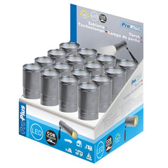 Alu COB LED Taschenlampe – kompakt, 3xAAA, grau