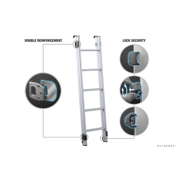 Aluminiumleiter AirPass 2x5 Stufen 147-247 cm
