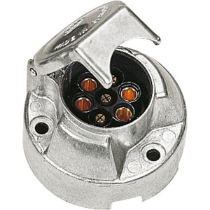 Anhänger-Steckdose 7-polig aus Metall