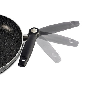 Antihaft-Pfanne 22 cm mit klappbarem Griff - Grau - 2