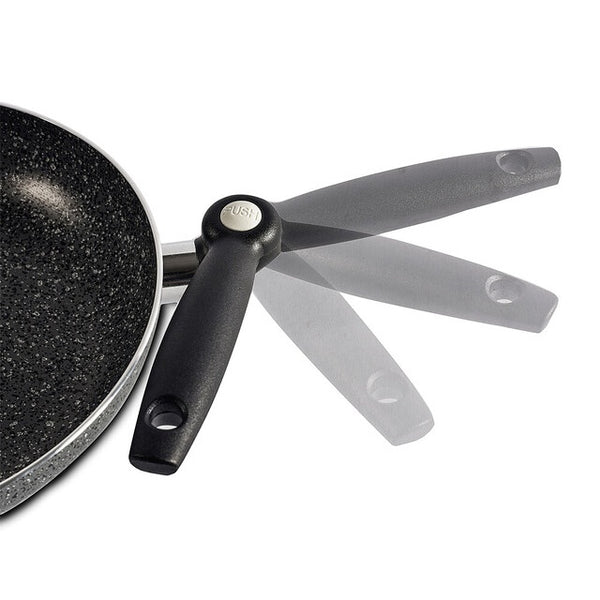Antihaft-Pfanne 22 cm mit klappbarem Griff - Grau - 2