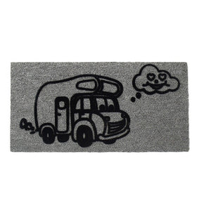 ARISOL Fußabstreifer Derby Flock grau Polypropylen 50 bis 60 x 25 bis 40 cm