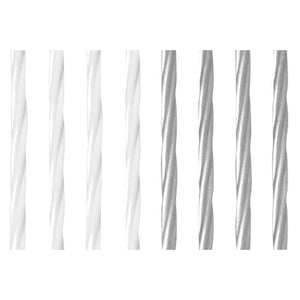 ARISOL Türvorhang Rain 100x220 cm weiß/silber - 2