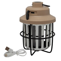 Aufladbare Moskitolampe mit UV & Flammeneffekt – Beige