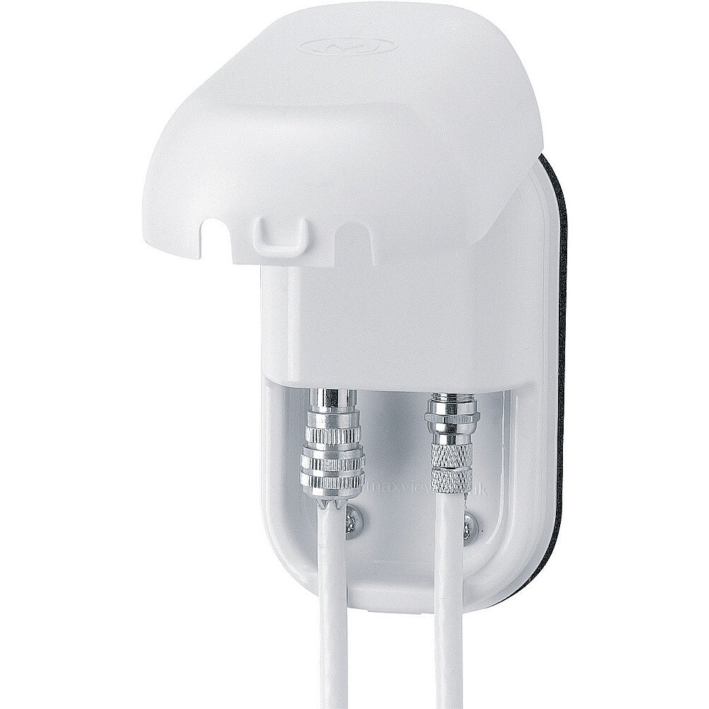 Außensteckdose F-Anschluss, 3 m, weiß